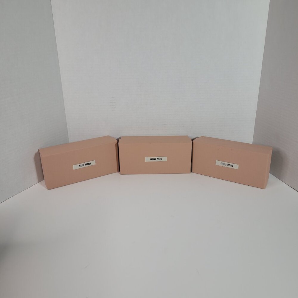 Lot Of Three Miu Miu Boxes Pink 2 Sizes - image 3